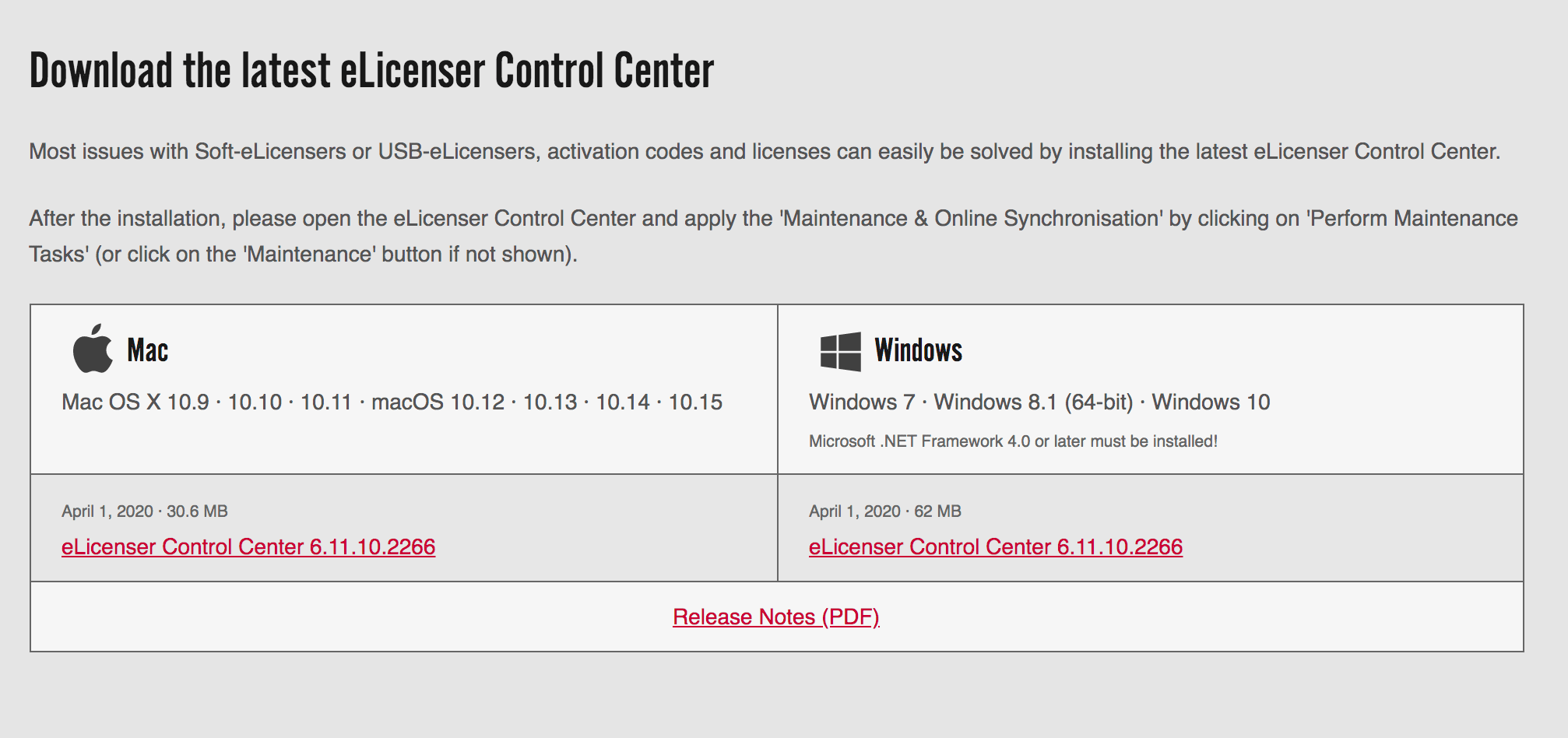 Descargar eLicenser Control Center para Mac o Windows